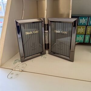 Loui Michel Cie by Bowon Black Gold Double Hinged Frame For 3.5X5" Pictures NEW